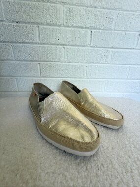 Slip-On Metallic Gold Women's Espadrille Sneakers